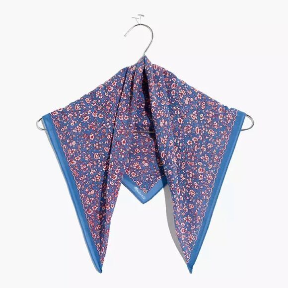 New! Madewell Bandana: Hermitage Blue Multi‎ - Picture 1 of 7